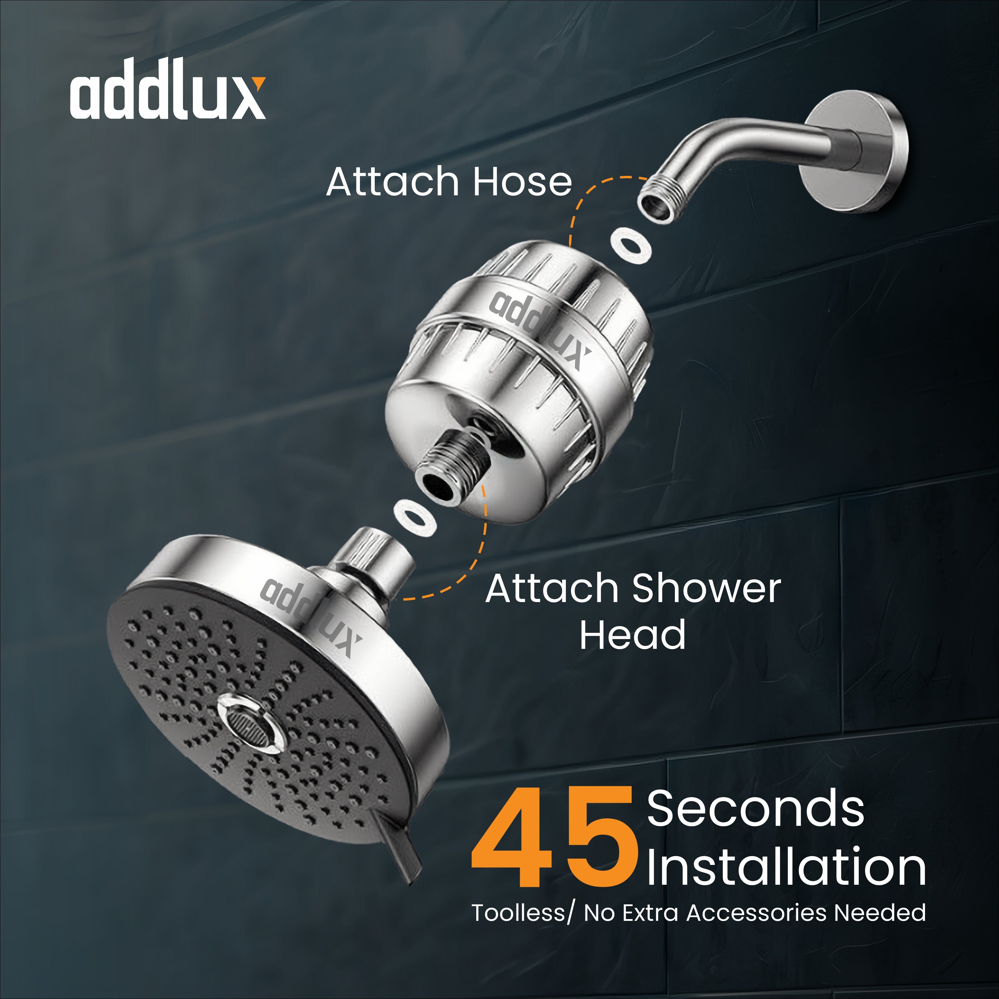 Addlux 20 stage + 3 Stage Shower Filter